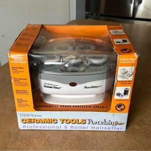 Conair Jilbere De Paris 12 Hot Rollers JBPCHV14N Ceramic Porcelain W/ clip New